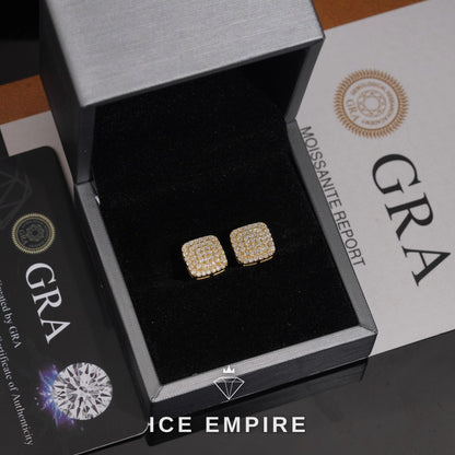 Iced Out 925 Silver Moissanite Earrings