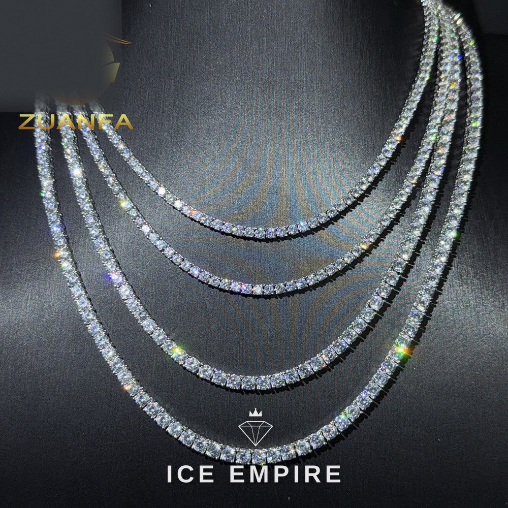 Iced Out Rose Gold Plated Tennis Chain