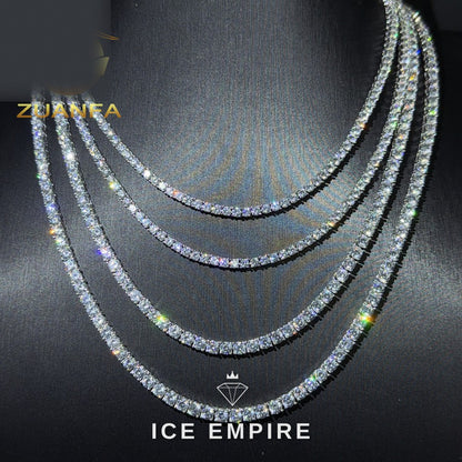 Iced Out Rose Gold Plated Tennis Chain