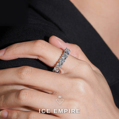 Iced Out 925 Silver Lab Grown Diamond Ring