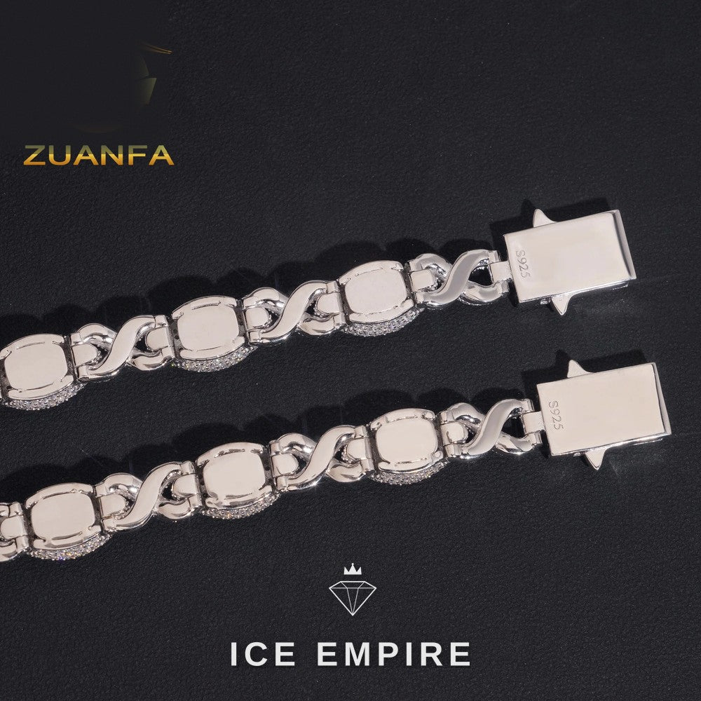 Iced Out 925 Silver Moissanite Bracelet