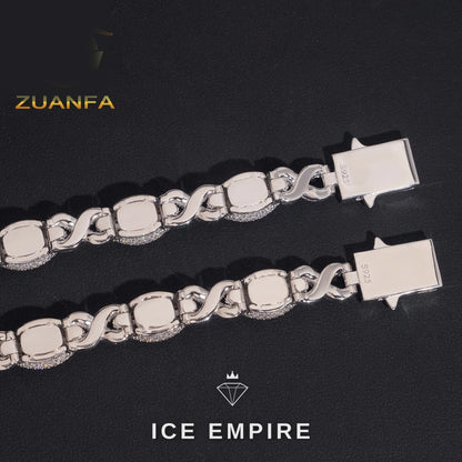 Iced Out 925 Silver Moissanite Bracelet