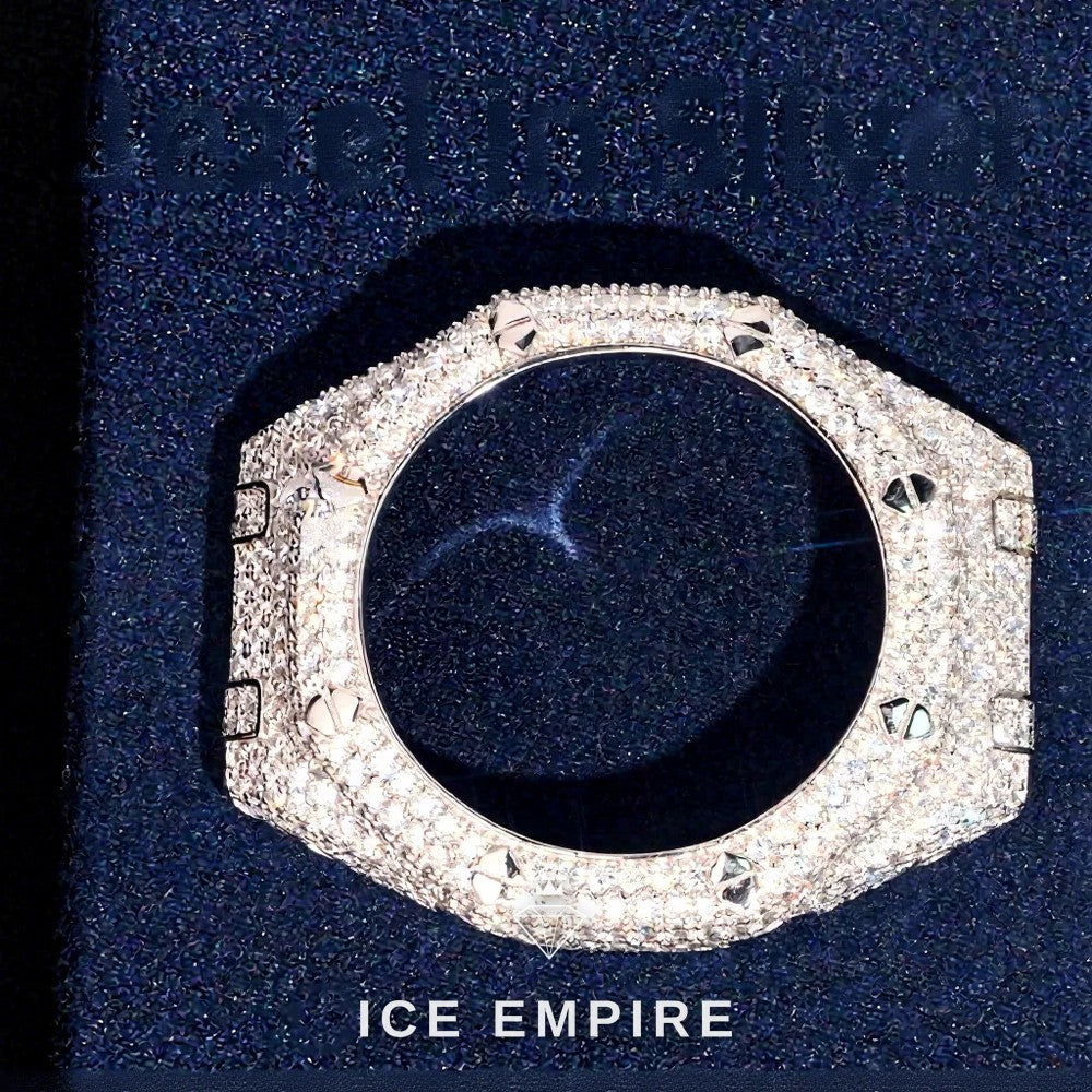 Iced Out 925 Silver Moissanite Watch