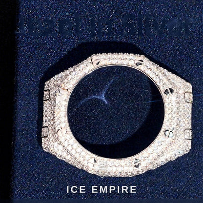 Iced Out 925 Silver Moissanite Watch