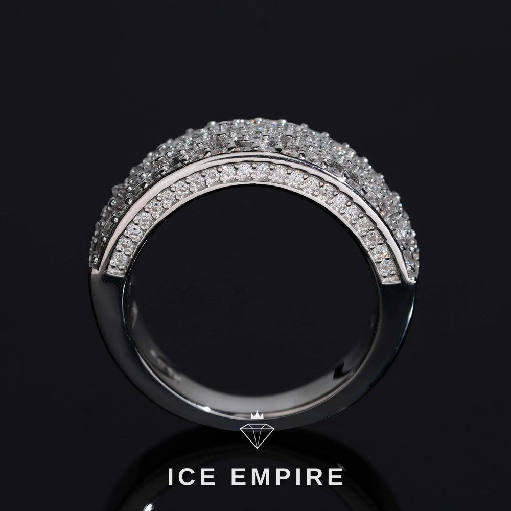 Iced Out 925 Silver Moissanite Ring