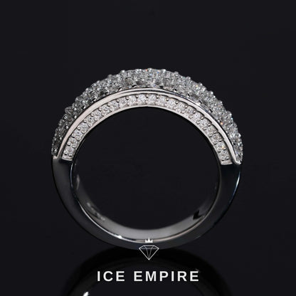 Iced Out 925 Silver Moissanite Ring