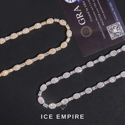 Iced Out Rose Gold Plated Moissanite Cuban Chain