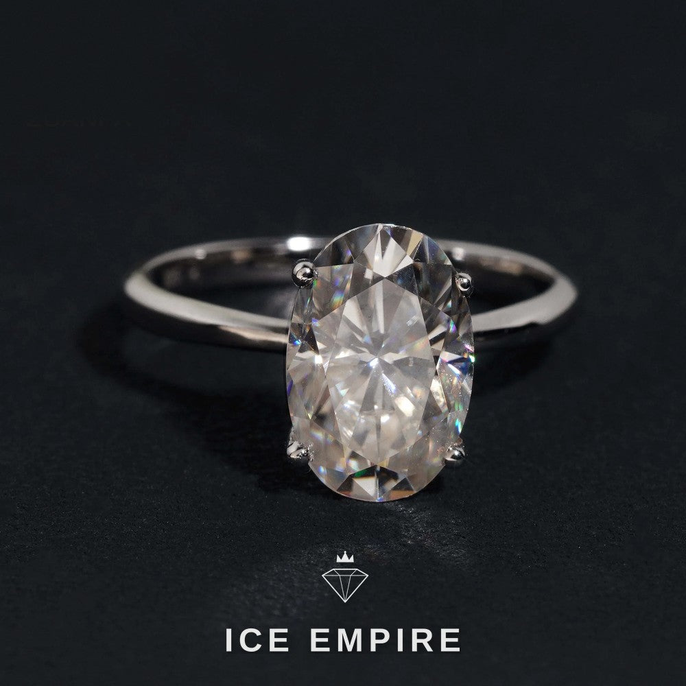 Iced Out Rose Gold Plated Moissanite Wedding Band