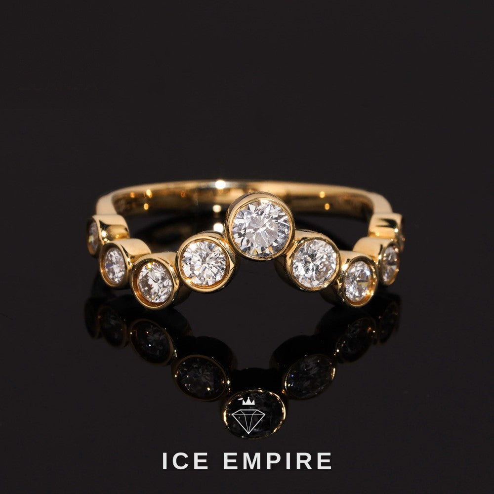 Iced Out 18K Gold Lab Grown Diamond Engagement Ring