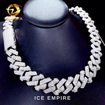Iced Out Rose Gold Plated Moissanite Cuban Chain