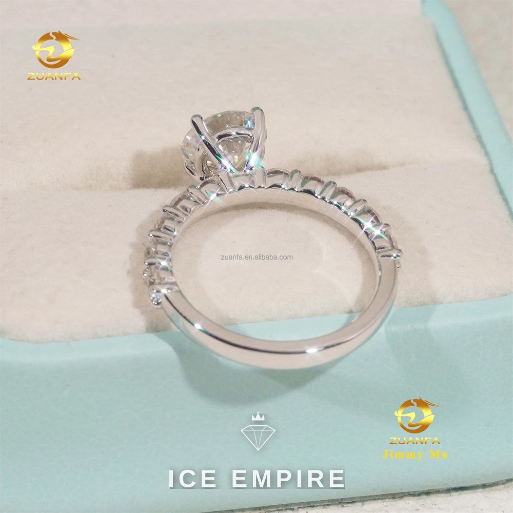 Iced Out Gold Plated Lab Grown Diamond Engagement Ring