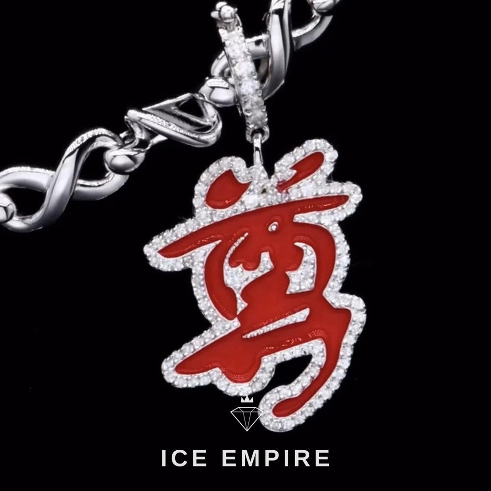 Iced Out Cross 925 Silver Pendant