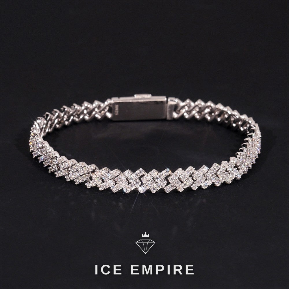 Iced Out Gold Plated Moissanite Cuban Chain
