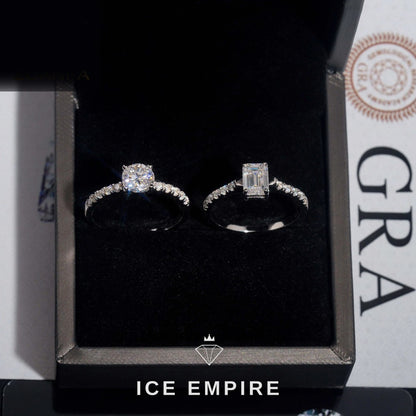 Iced Out 925 Silver Moissanite Wedding Band