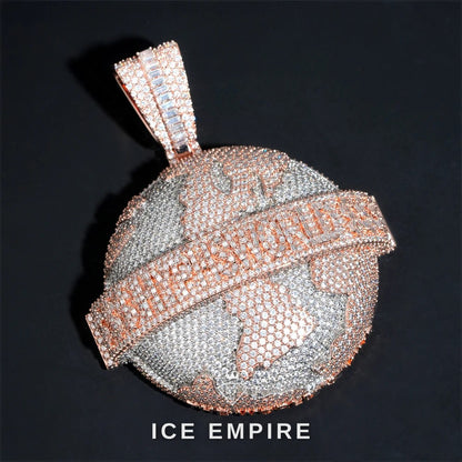 Iced Out Baguette Rose Gold Plated Moissanite Cuban Chain