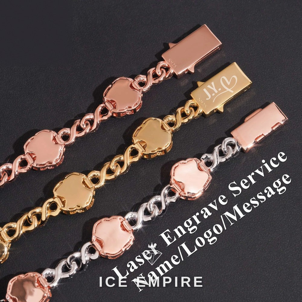 Iced Out 925 Silver Moissanite Cuban Chain