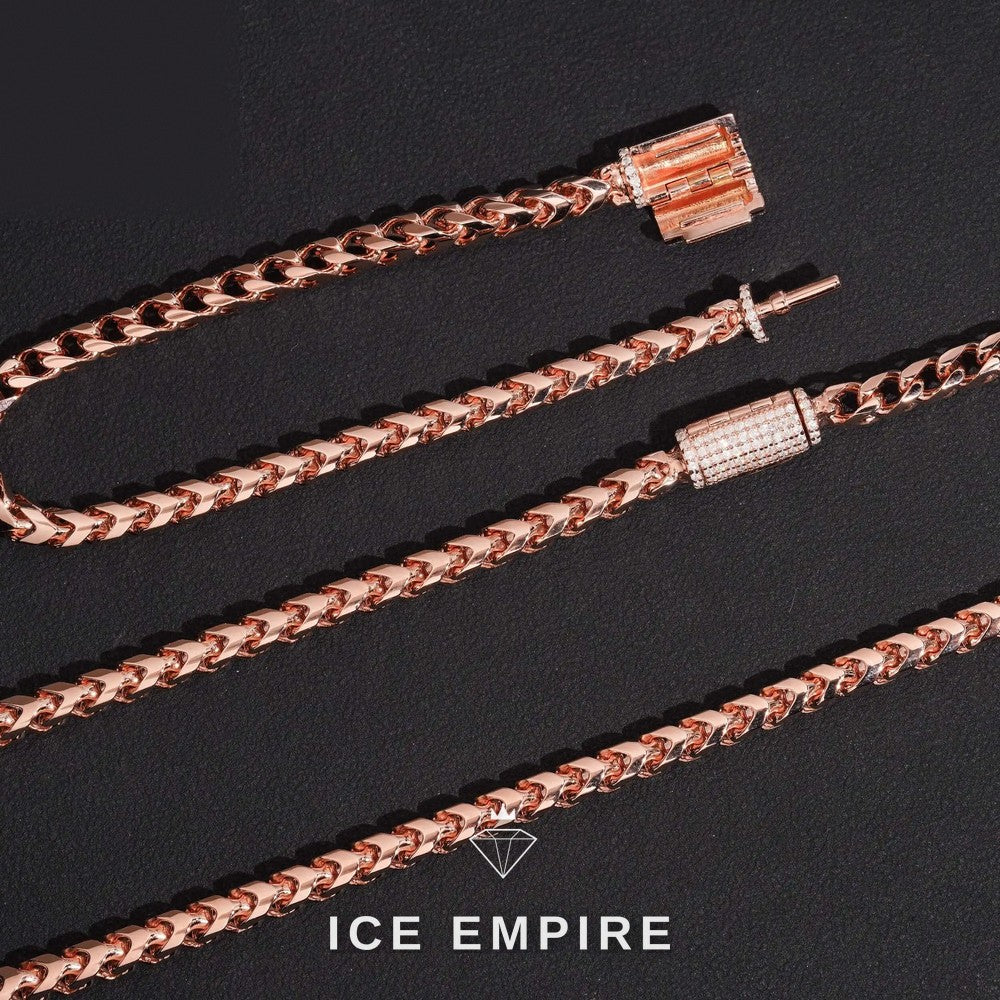 Iced Out Gold Plated Moissanite Cuban Chain