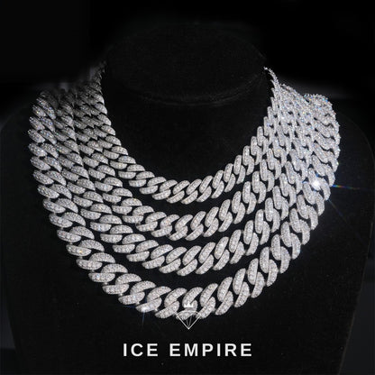 Iced Out Rose Gold Plated Moissanite Cuban Chain