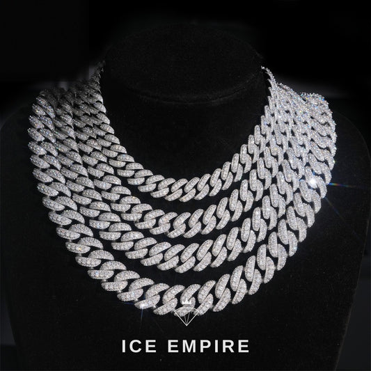 Iced Out Rose Gold Plated Moissanite Cuban Chain