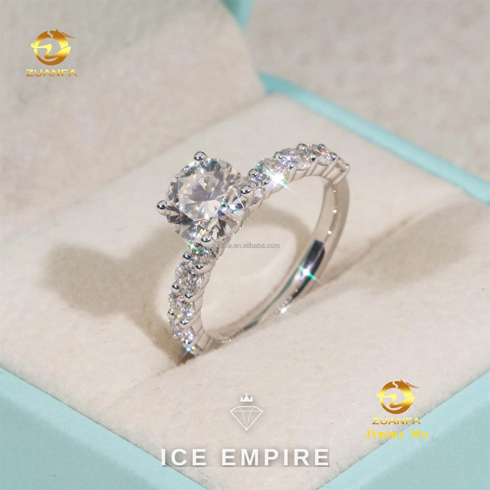 Iced Out Gold Plated Lab Grown Diamond Engagement Ring