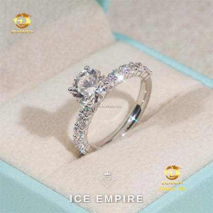 Iced Out Gold Plated Lab Grown Diamond Engagement Ring
