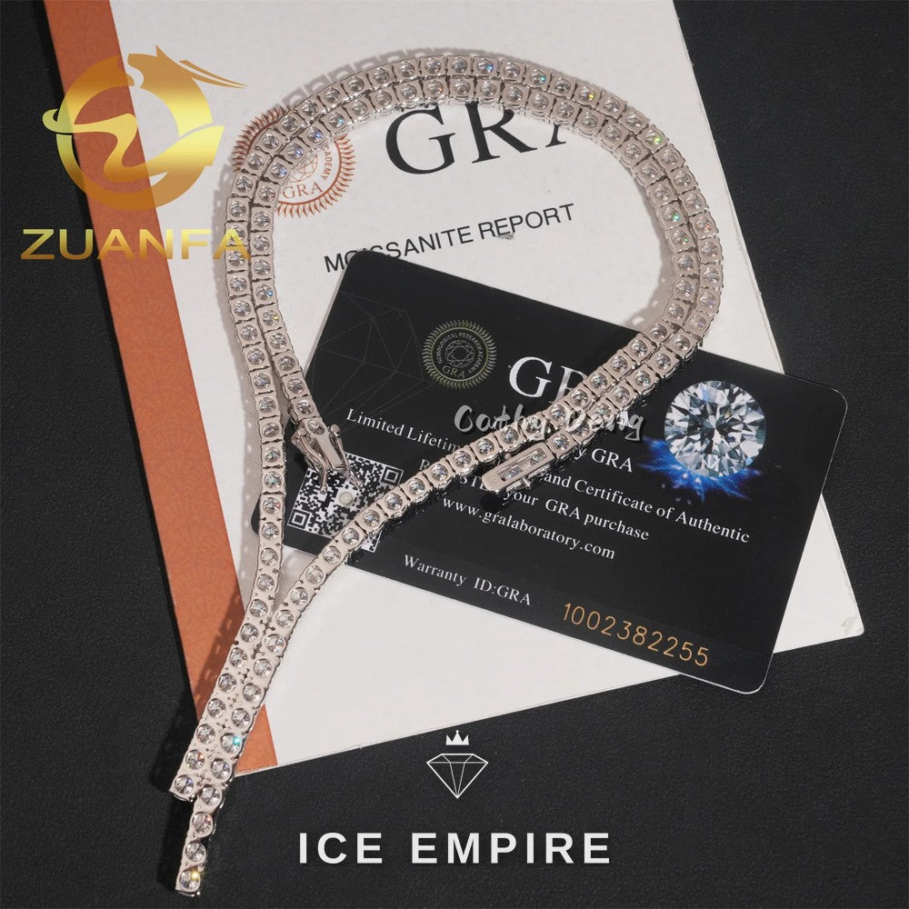 Iced Out Rose Gold Plated Moissanite Cuban Chain