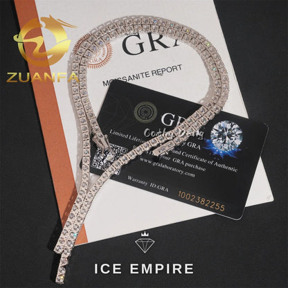 Iced Out Rose Gold Plated Moissanite Cuban Chain