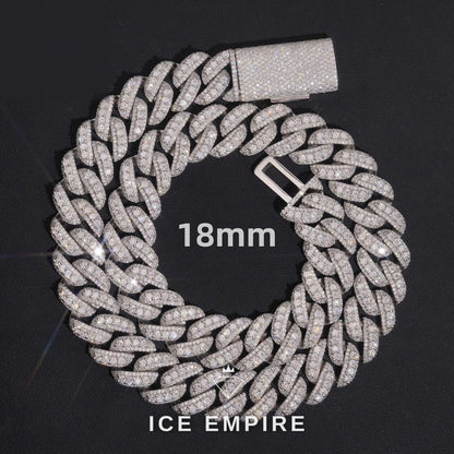 Iced Out Rose Gold Plated Moissanite Cuban Chain
