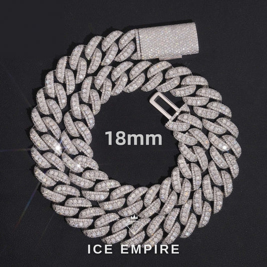 Iced Out Rose Gold Plated Moissanite Cuban Chain