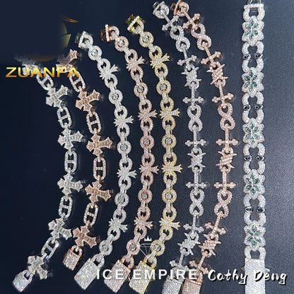 Iced Out Rose Gold Plated Moissanite Cuban Chain
