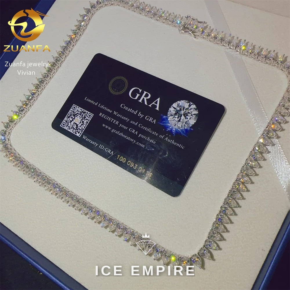Iced Out Rose Gold Plated Moissanite Cuban Chain