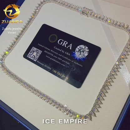 Iced Out Rose Gold Plated Moissanite Cuban Chain