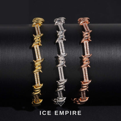 Iced Out Rose Gold Moissanite Bracelet