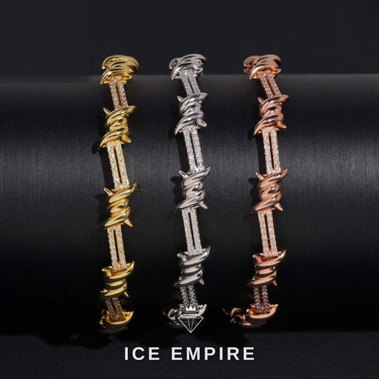 Iced Out Rose Gold Moissanite Bracelet
