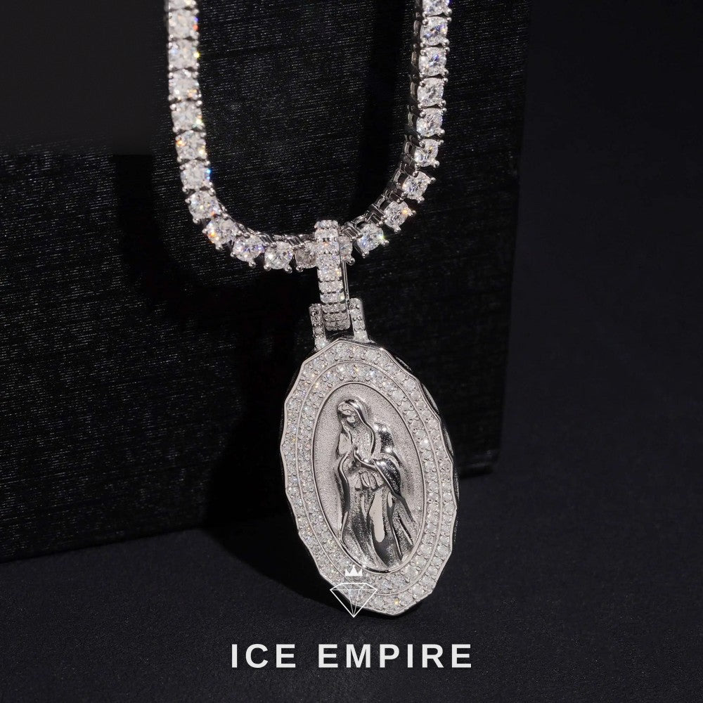 Iced Out Gold Plated Lab Grown Diamond Pendant