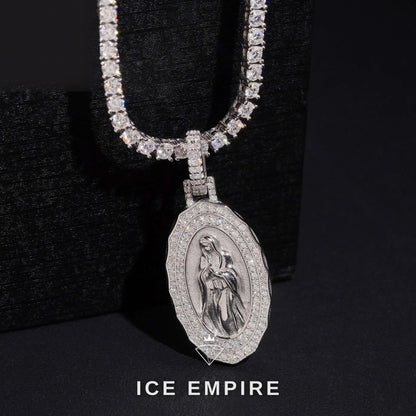 Iced Out Gold Plated Lab Grown Diamond Pendant