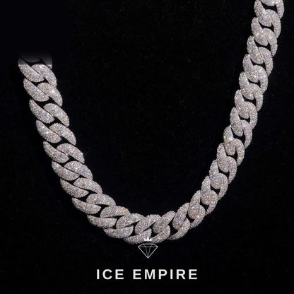 Iced Out Rose Gold Plated Moissanite Cuban Chain