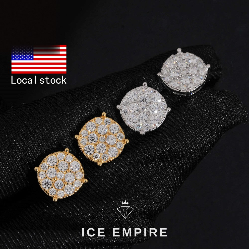 Iced Out 925 Silver Moissanite Earrings