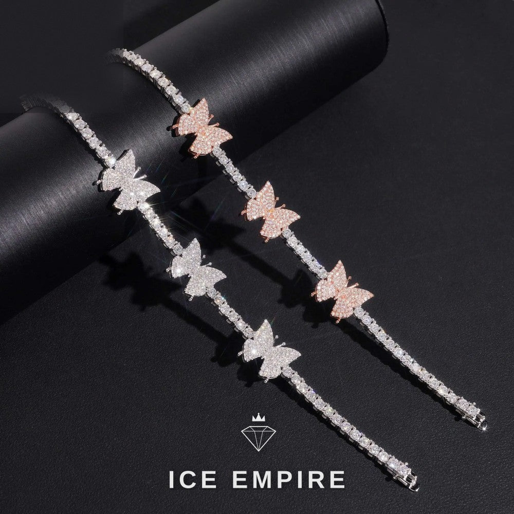 Iced Out 925 Silver Moissanite Tennis Chain