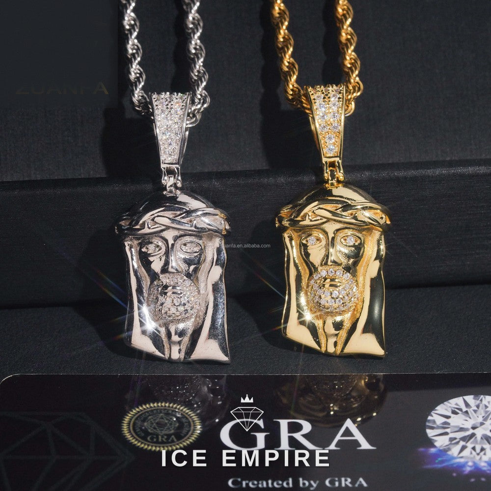 Iced Out 925 Silver Pendant