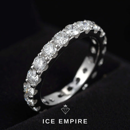 Iced Out 925 Silver Lab Grown Diamond Hoop Earrings