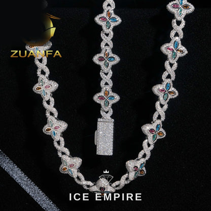 Iced Out Gold Plated Moissanite Cuban Chain