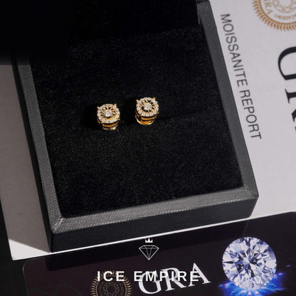 Iced Out 925 Silver Moissanite Earrings