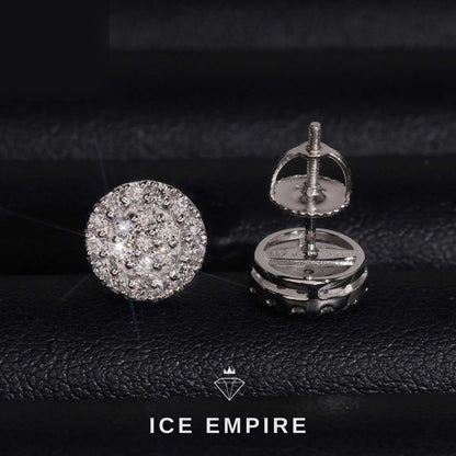 Iced Out Rose Gold Plated Earrings