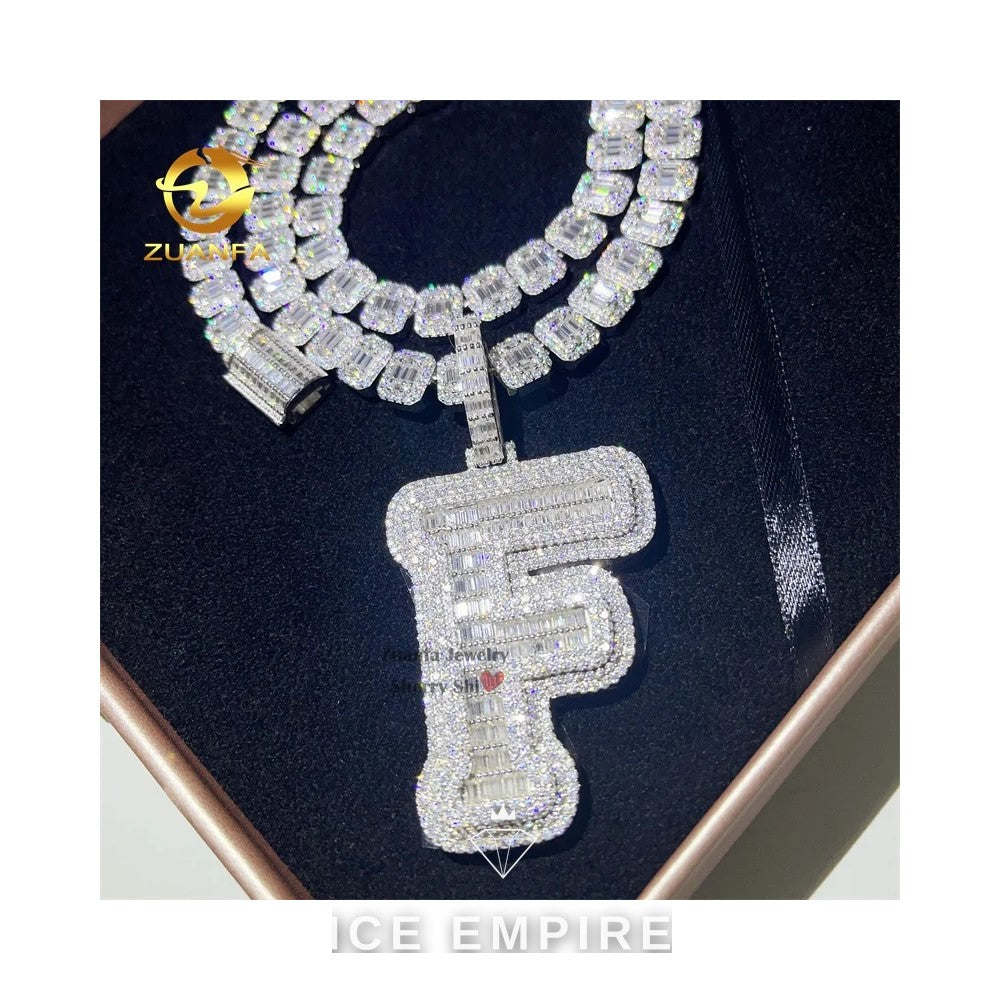 Iced Out Baguette Gold Plated Tennis Chain