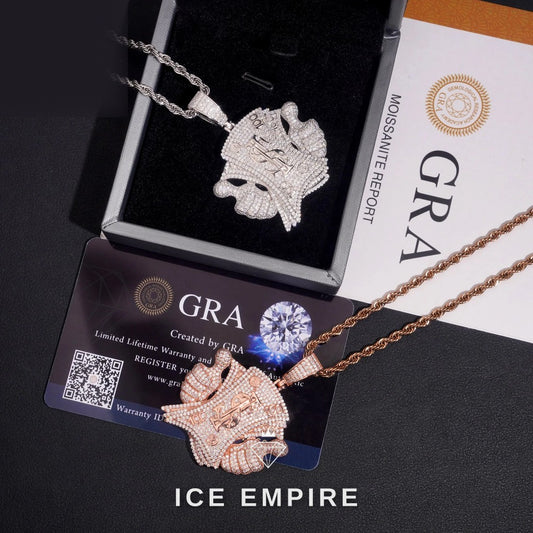 Iced Out Gold Plated Moissanite Pendant