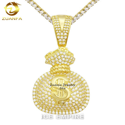Iced Out 925 Silver Pendant