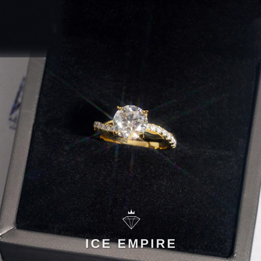 Iced Out 925 Silver Moissanite Wedding Band
