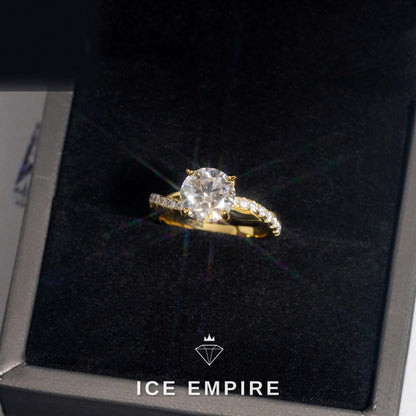 Iced Out 925 Silver Moissanite Wedding Band