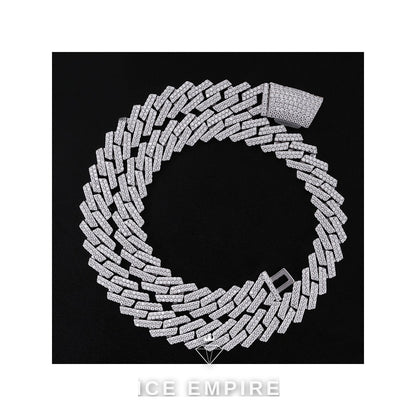 Iced Out Gold Plated Moissanite Cuban Chain